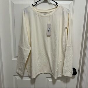 NIC+ZOE Active Brushed Flow Dolman Top Alabaster Size XXL